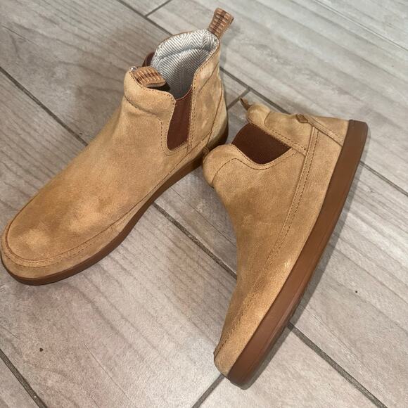 REEF Swami Suede Chelsea Tan Boots Cork Footbed Men’s Size 10 - Picture 3 of 15